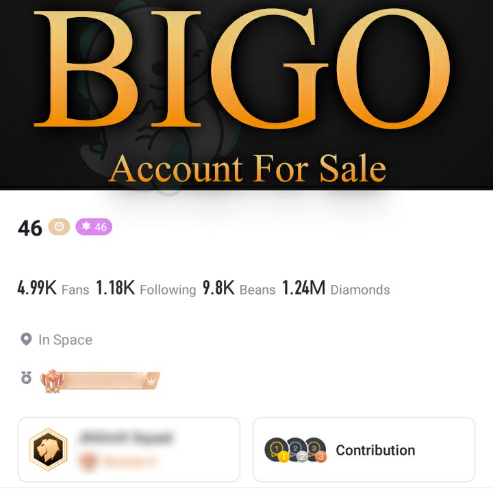 Bigo Live Account Level 46 for sale